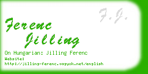 ferenc jilling business card